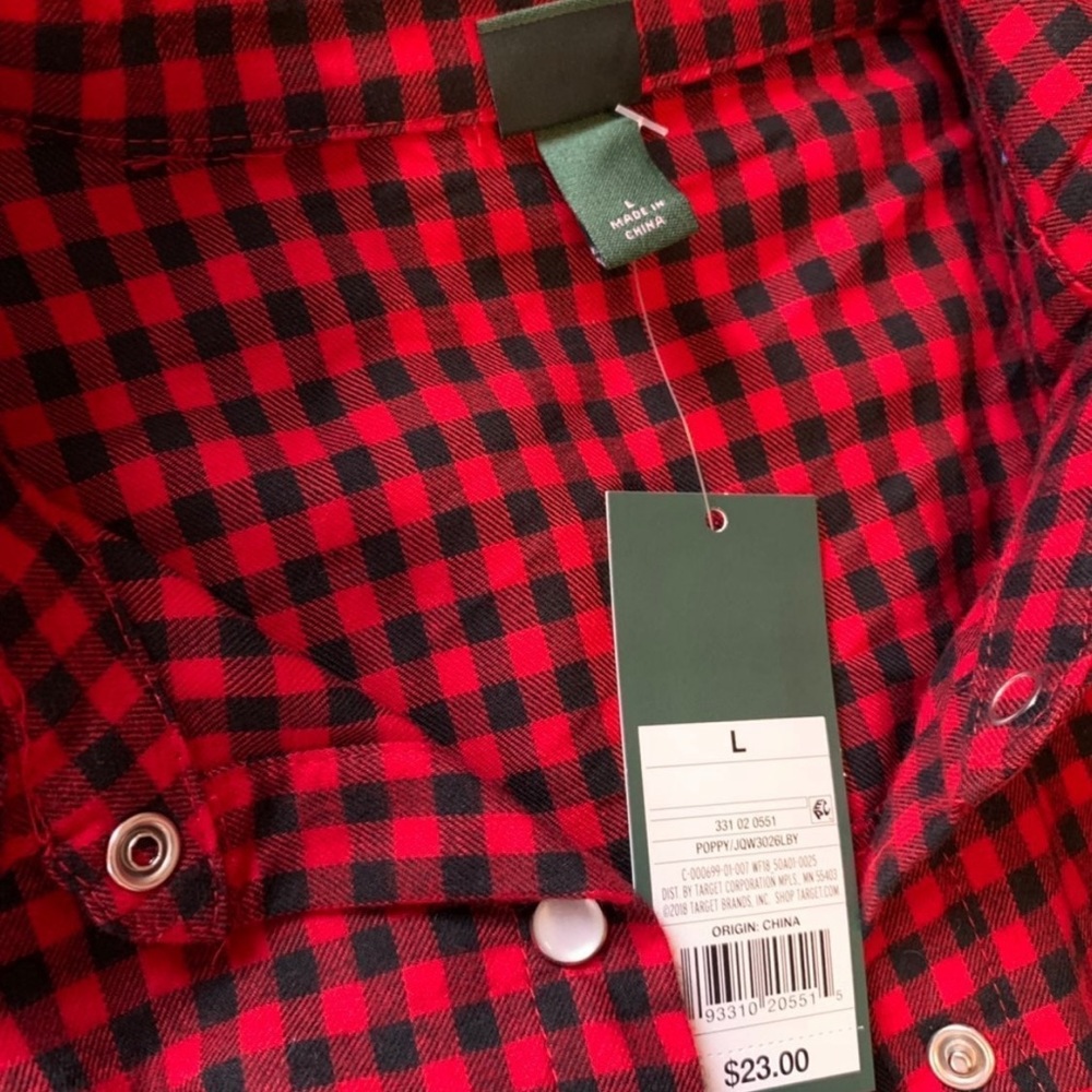 Plaid Crop Button-down - Picture 2 of 3